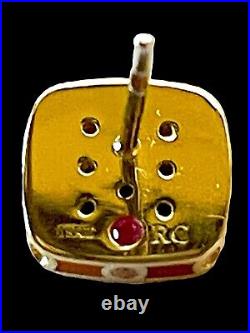 Roberto Coin 18k Yellow White Gold Pois Moi. 11 Tcw Diamond Post Single Earring