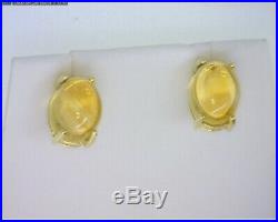 Roberto Coin 18k cabochon citrine stud earrings