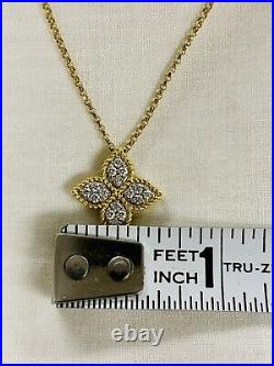 Roberto Coin 18kt Yellow Gold Medium Princess Flower Diamond Pendant-Medium Size