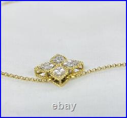 Roberto Coin 18kt Yellow Gold Medium Princess Flower Diamond Pendant-Medium Size