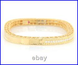 Roberto Coin 1.00ctw Diamond Princess Bangle Bracelet in 18K with Box
