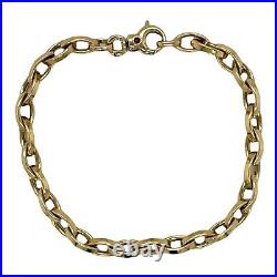 Roberto Coin Almond Link 18K Yellow Gold Chain Bracelet 7.0 Inches Modern