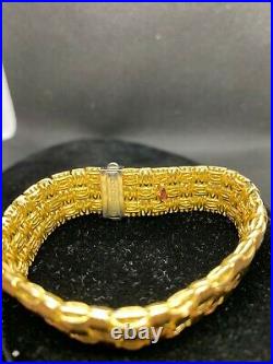 Roberto Coin Appassionata 18K Gold Bracelet with Diamond Clasp
