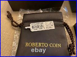 Roberto Coin Barocco Diamond Starburst Necklace 18-Karat Yellow Gold New