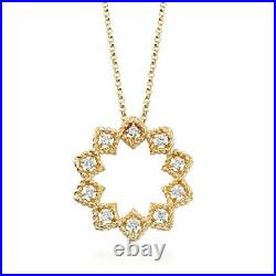 Roberto Coin Barocco Diamond Starburst Necklace 18-Karat Yellow Gold New