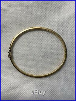 Roberto Coin Bracelet Bangle 18k Yellow Gold with Safety Clasp Added