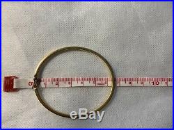 Roberto Coin Bracelet Bangle 18k Yellow Gold with Safety Clasp Added