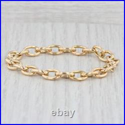 Roberto Coin Cable Chain Bracelet 18k Yellow Gold 6.5 6.8mm Ruby