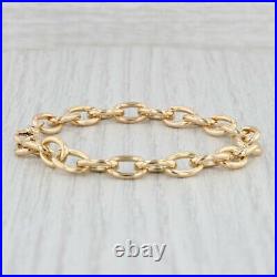 Roberto Coin Cable Chain Bracelet 18k Yellow Gold 6.5 6.8mm Ruby