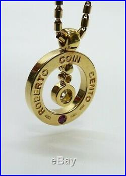 Roberto Coin Cento 18K Yellow Gold & Diamond Designer Necklace FREE SHIPPING