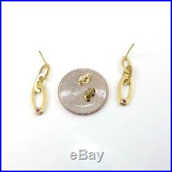 Roberto Coin Chic & Shine 18K Yellow Gold Red Ruby Dangle Earrings LHG2