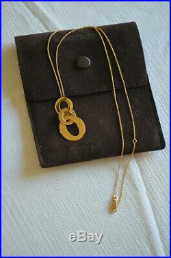 Roberto Coin Chic and Shine 18 K gold oval pendant necklace