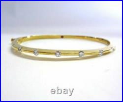 Roberto Coin Classica Parisienne 18k Gold Ruby 7 tension Diamond Bracelet bangle