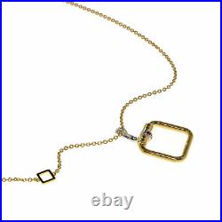 Roberto Coin Classica Parisienne 18k Yellow & White Gold Diamond 0.08ct Necklace