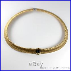 Roberto Coin Diamond 18k Two-tone Primavera Weave Choker Necklace