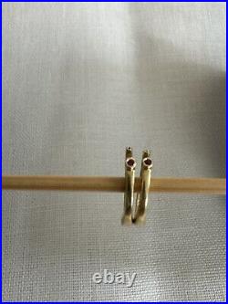 Roberto Coin Diamond Mini Hoop Earrings in 18K Yellow Gold