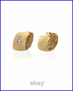 Roberto Coin Golden Gate 18k Yellow Gold Diamond 0.1ct Earrings 7771241AYERX1