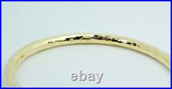 Roberto Coin Martellato 18k Yellow Gold Hammer Finish Bangle With Pouch