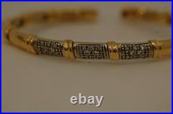 Roberto Coin NABUCCO Diamonds & 18k Yellow Gold Open Flex Bracelet