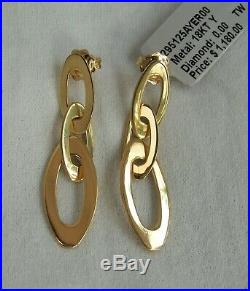 Roberto Coin NEW Chic & Shine 18K Yellow Gold Dangle Earrings $1,180 Tag/Pouch