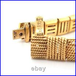 Roberto Coin Opera 18k Yellow Gold 39.4g Vintage Woven Twist Bracelet Italy 7