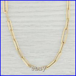 Roberto Coin Paperclip Necklace 18k Yellow Gold Long Layer 34.25 4.7mm