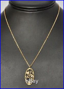 Roberto Coin Pendant Necklace 18K Yellow Gold Diamonds $1380 New Sale