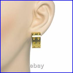 Roberto Coin Pois Moi 18k Yellow Gold And 18k White Gold Earrings 777931AJER00