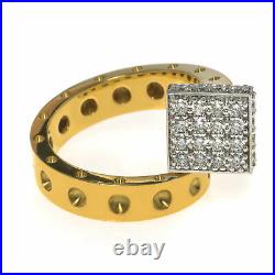 Roberto Coin Pois Moi 18k Yellow & White Gold Diamond Ring Sz 6.5 8882061AJ65X