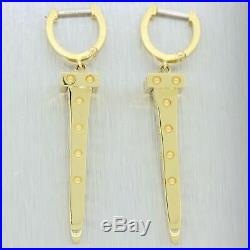 Roberto Coin Pois Moi Chiodo Solid 18k Yellow Gold Drop Dangle Earrings A9