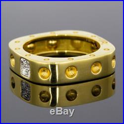 Roberto Coin Pois Moi Yellow Gold 0.07ct Round Diamond Band Ladies Fashion Ring