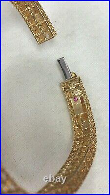 Roberto Coin Princess 18k Yellow Gold Flower Diamond Bangle Bracelet 1/2ctw 6.5