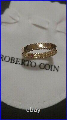 Roberto Coin Princess Band 18K Yellow Gold Ring