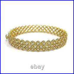 Roberto Coin Roman Barocco Diamond Bangle Bracelet Yellow Gold (v10)