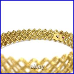 Roberto Coin Roman Barocco Diamond Bangle Bracelet Yellow Gold (v10)