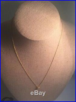 Roberto Coin Tiny Treasures Diamond Baby Cross Necklace 18k Yellow Gold