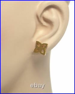Roberto Coin Womens Princess 18k Yellow Gold Stud Earrings 8882443AYER0