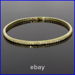 Roberto Coin Yellow Gold 2.00ct Round Diamond Bangle Bracelet MSRP $6,900