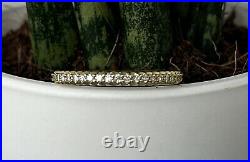 Roberto Coin Yellow Gold Micro Pave' Diamond Stackable Eternity band 0.35 ct