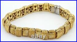Roberto Coin heavy 18K yellow gold 0.25CT VS1/F diamond bracelet