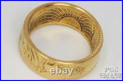 Saint Gaudens Gold Coin Wedding Band 22k Gold Ring Size 11.5 21634