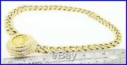 Smiths Heavy 22K gold coin in 18K gold 25CTW VS diamond formal pendant necklace