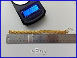 Solid 18K Yellow Gold money Coin Saudi Bracelet