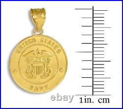 Solid US Navy Solid Gold Coin Pendant