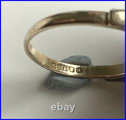 St. GEORGE & DRAGON 1914 GEORGE V GOLD HALF SOVEREIGN COIN RING SIZE N