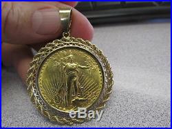 Stunning 1924 Saint Gaudens Gold Coin Double Eagle $20 Pendant Unisex Make Offer