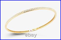 Stunning! $6900 ROBERTO COIN 18K Gold 2.06ct Diamond Classics Bangle Bracelet