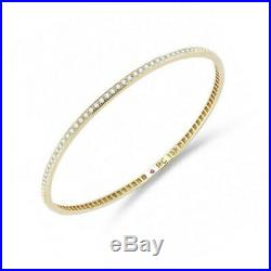 Stunning! $6900 Roberto Coin 2ct+ Diamond 18K Yellow Gold Bangle Bracelet