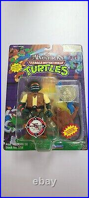 TMNT Safari Michaelangelo 1994 with Collector Coin Playmates MOC SEE PICTURES