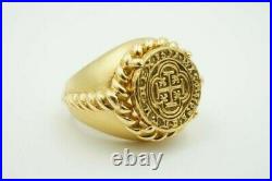 The Spanish Galleon Atocha 14k Yellow Gold Franklin Mint Treasure Ring Size 8.25